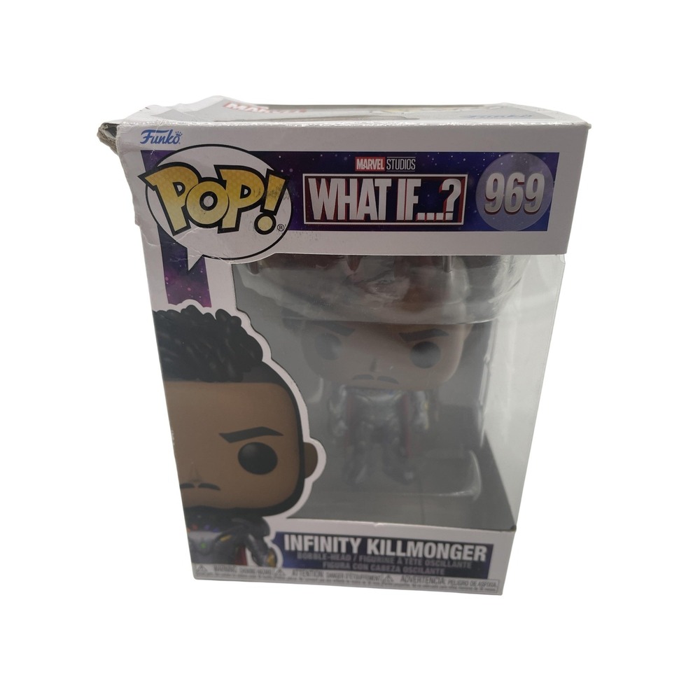 Funko Pop Marvel What If Infinity Killmonger #969 Vinyl Figure Silver Standard